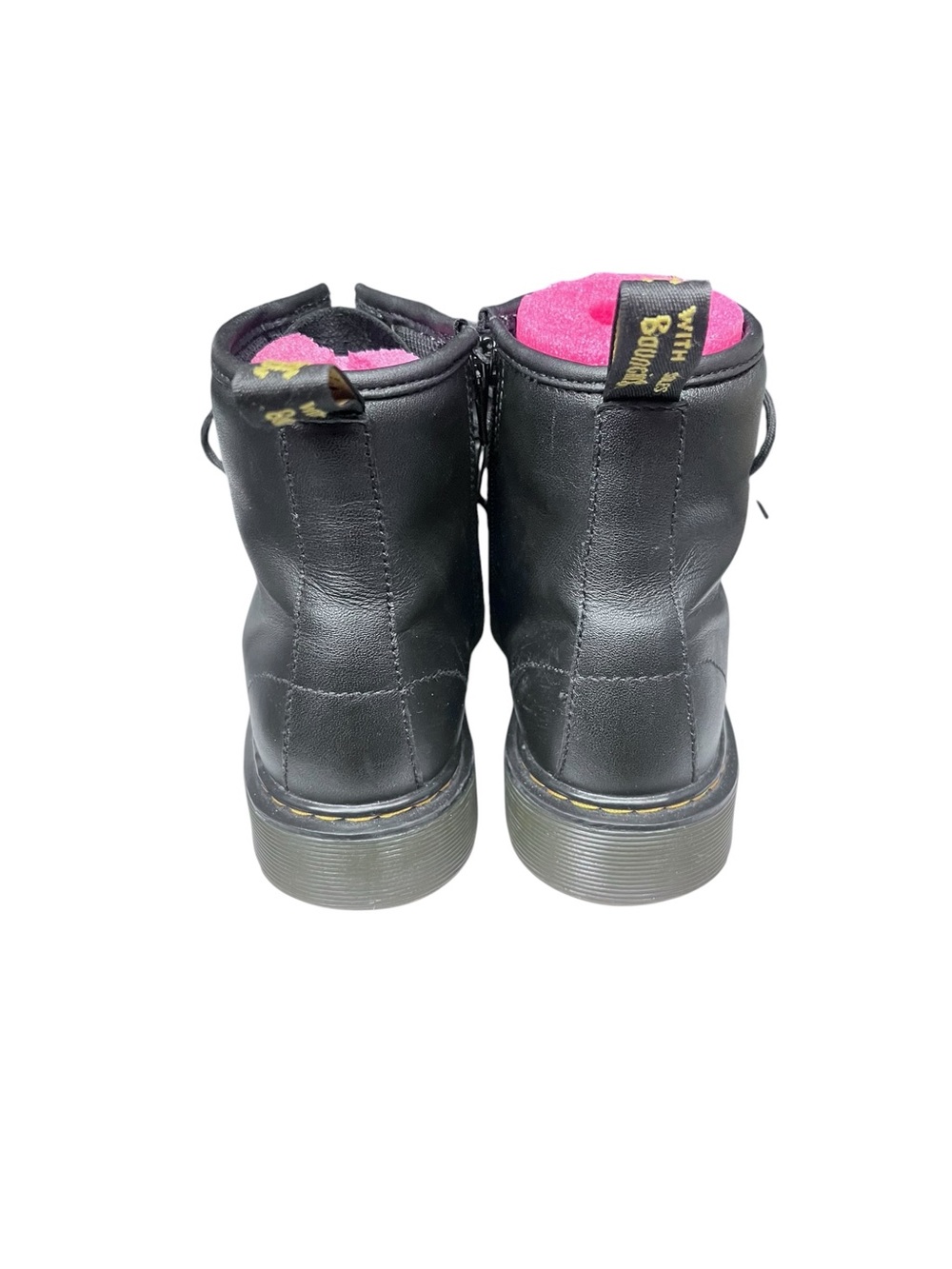 Doc Martens Kids US 4 Air Wair 1460 J Black Combat Boots Side Zip - Picture 4 of 9